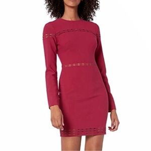 NEW LIKELY EYELET LONG SLEEVE MINI DRESS